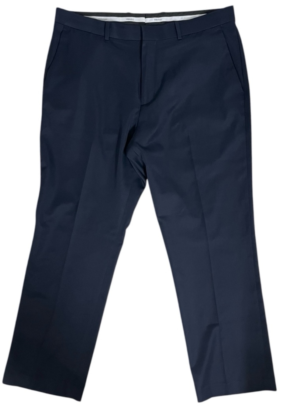 Perry Ellis Portfolio Dress Pants 36x30 Navy Modern Fit Flat Front